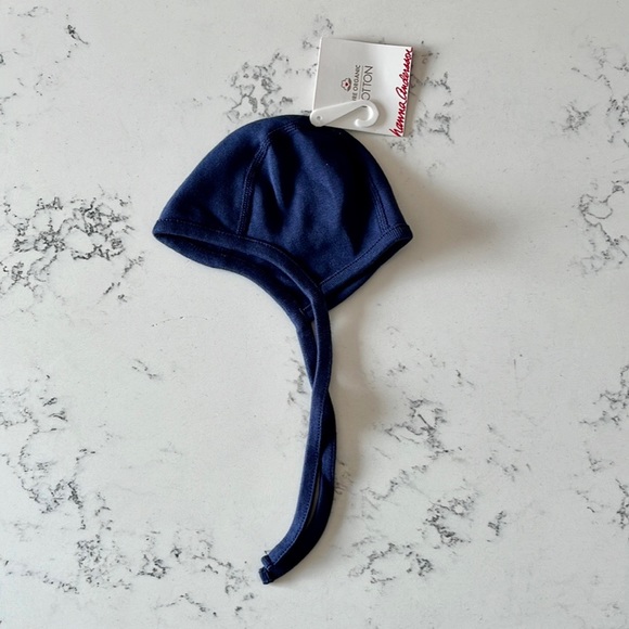 Hanna Andersson BA Solid Navy blue Pilot Cap - Picture 3 of 9